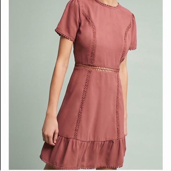 Anthropologie Moon River Open Back Lattice Dress - Picture 1 of 5